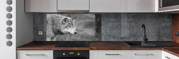 Dekorační panel sklo Šedý vlk