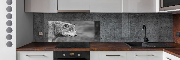 Dekorační panel sklo Šedý vlk