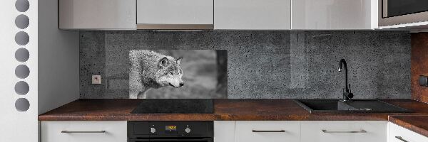 Dekorační panel sklo Šedý vlk