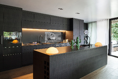 Dekorační panel sklo Šedý vlk