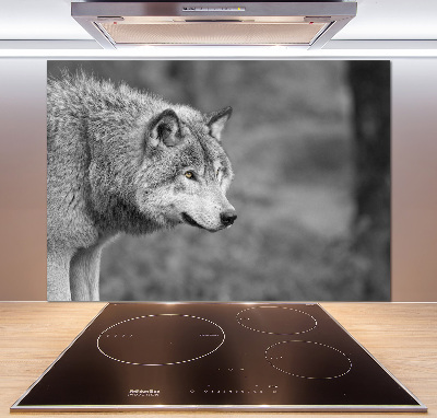 Dekorační panel sklo Šedý vlk