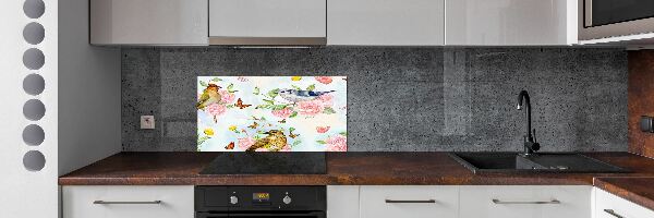 Dekorační panel sklo Tráci a růže