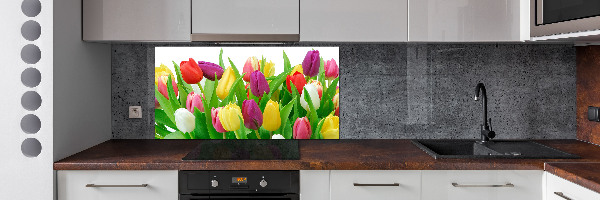 Panel do kuchyně Barevné tulipány
