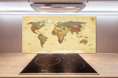 Panel do kuchyně Politická mapa