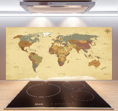 Panel do kuchyně Politická mapa