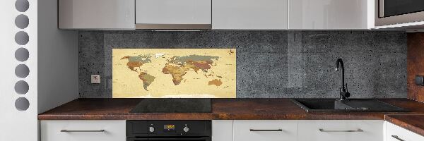 Panel do kuchyně Politická mapa