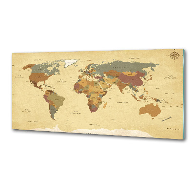 Panel do kuchyně Politická mapa