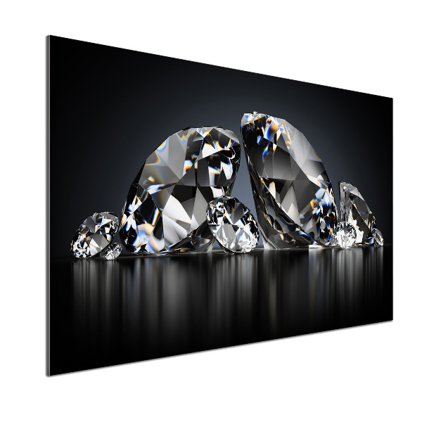Skleněný panel do kuchynské linky Diamanty