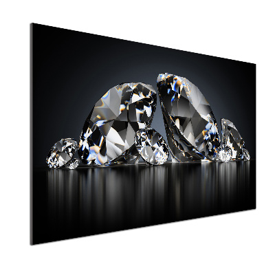 Skleněný panel do kuchynské linky Diamanty
