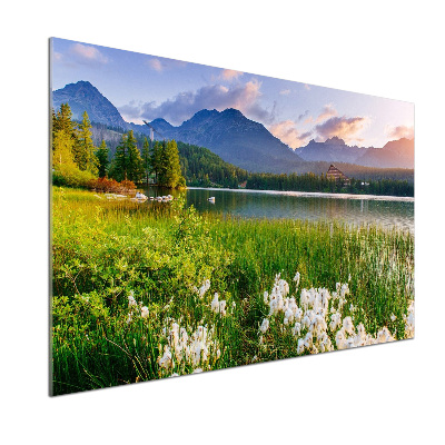 Panel do kuchyně Jezero v horách