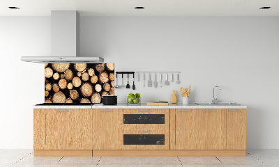 Dekorační panel sklo Klády dříví