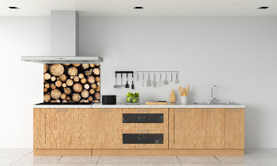 Dekorační panel sklo Klády dříví