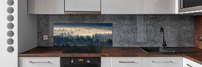 Panel do kuchyně Mlha nad lesem