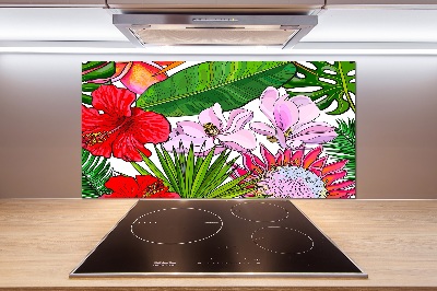 Panel do kuchyně Havajské květiny