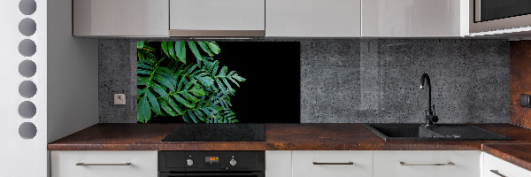 Skleněný panel do kuchynské linky Monstera