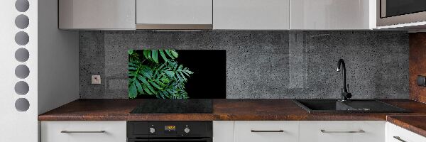 Skleněný panel do kuchynské linky Monstera