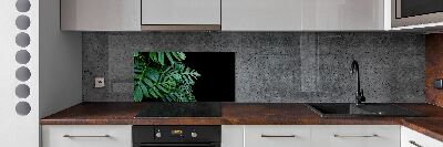 Skleněný panel do kuchynské linky Monstera