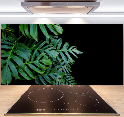 Skleněný panel do kuchynské linky Monstera