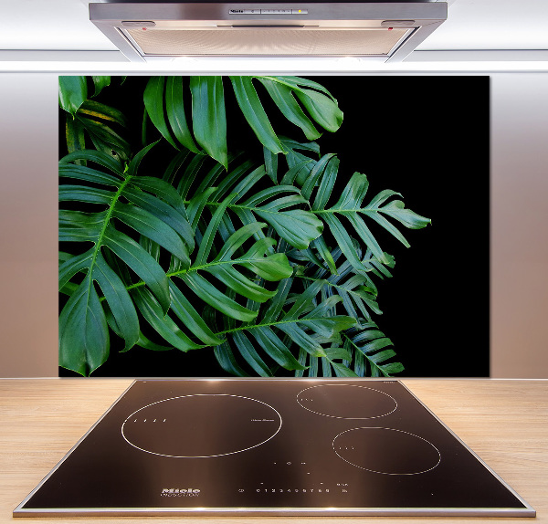 Skleněný panel do kuchynské linky Monstera