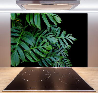 Skleněný panel do kuchynské linky Monstera