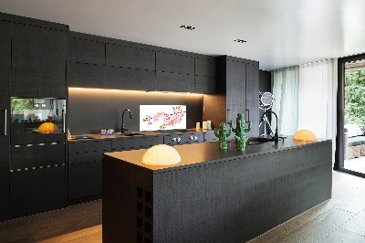 Dekorační panel sklo Díková růže