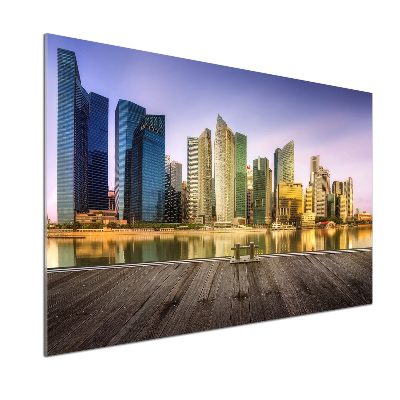 Skleněný panel do kuchynské linky Singapur