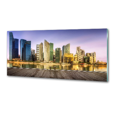 Skleněný panel do kuchynské linky Singapur