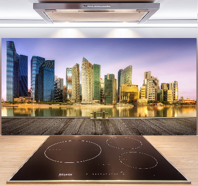 Skleněný panel do kuchynské linky Singapur