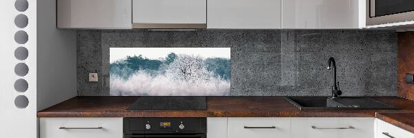 Dekorační panel sklo Stromy zimou