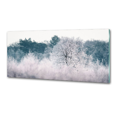 Dekorační panel sklo Stromy zimou