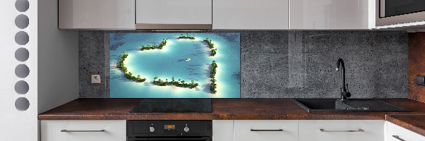Panel lacobel Ostrovy tvar srdce