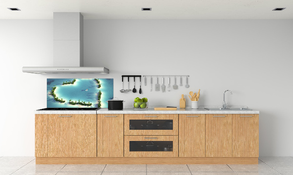 Panel lacobel Ostrovy tvar srdce