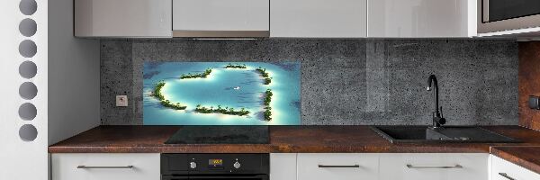 Panel lacobel Ostrovy tvar srdce