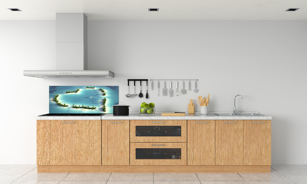 Panel lacobel Ostrovy tvar srdce