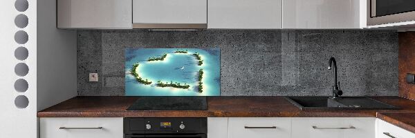 Panel lacobel Ostrovy tvar srdce