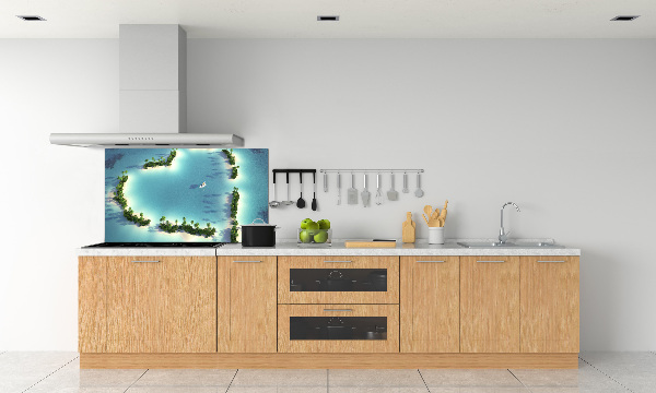 Panel lacobel Ostrovy tvar srdce