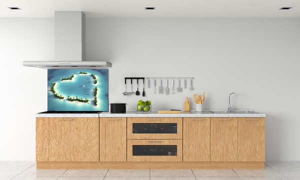 Panel lacobel Ostrovy tvar srdce