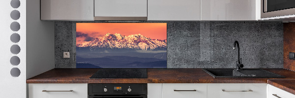 Panel lacobel Východ slunde Tatry