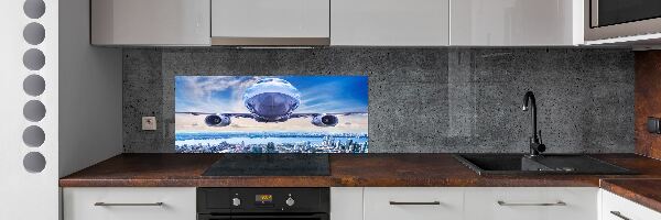 Panel lacobel Letadlo na městem