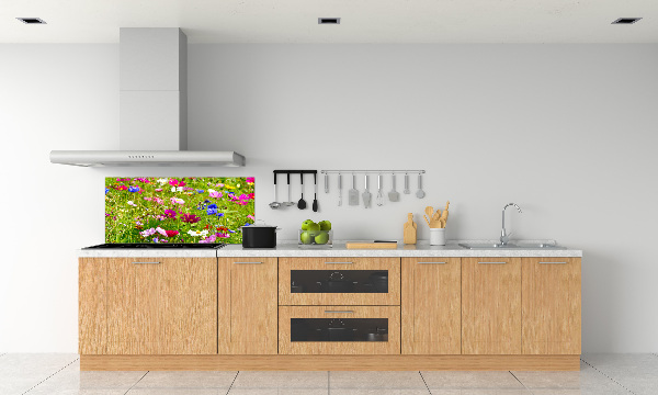 Dekorační panel sklo Plolní květiny