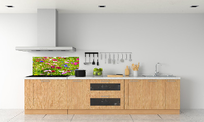 Dekorační panel sklo Plolní květiny