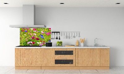 Dekorační panel sklo Plolní květiny