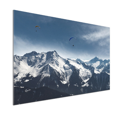 Panel do kuchyně Paragliding Alpy