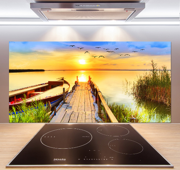Dekorační panel sklo Loď a molo