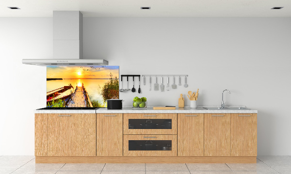 Dekorační panel sklo Loď a molo