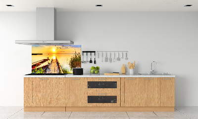 Dekorační panel sklo Loď a molo