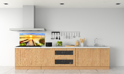 Dekorační panel sklo Loď a molo