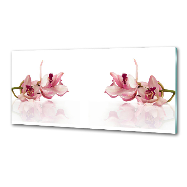 Skleněný panel do kuchynské linky Orchidej