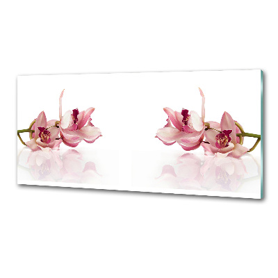 Skleněný panel do kuchynské linky Orchidej