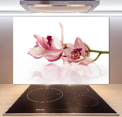 Skleněný panel do kuchynské linky Orchidej